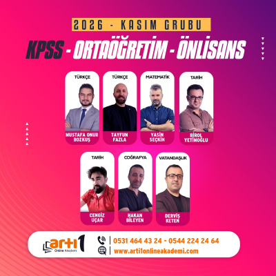 2026 KPSS ÖNLİSANS - ORTAÖĞRETİM KASIM 