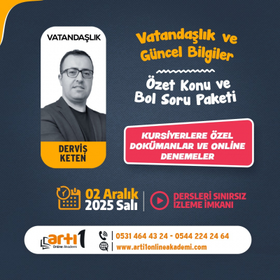 2026 KPSS VATANDAŞLIK & G. BİLGİLER