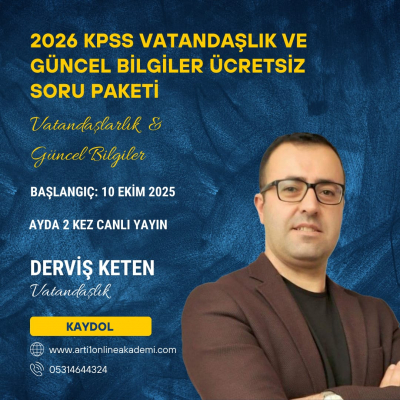 2026 KPSS VATANDAŞLIK VE GÜNCEL SORU ÇÖZÜMÜ