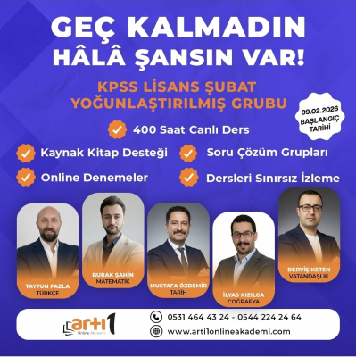 KPSS ÖNLİSANS ŞUBAT YOĞUNLAŞTIRILMIŞ